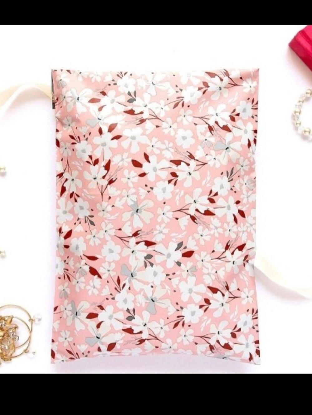 Polymailer Mylar Count 10 Floral Pink Supplies Poly Office Boho - Picture 8 of 13